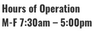 operating hours